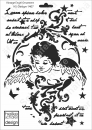 Schablone-Stencil A4 197-1407 Vintage Engel